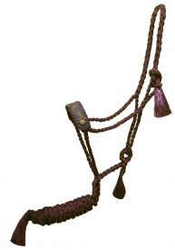 KLASSY Cowgirl Woven nylon mule tape halter with KLASSY CowgirlMotif Overlay noseband #3